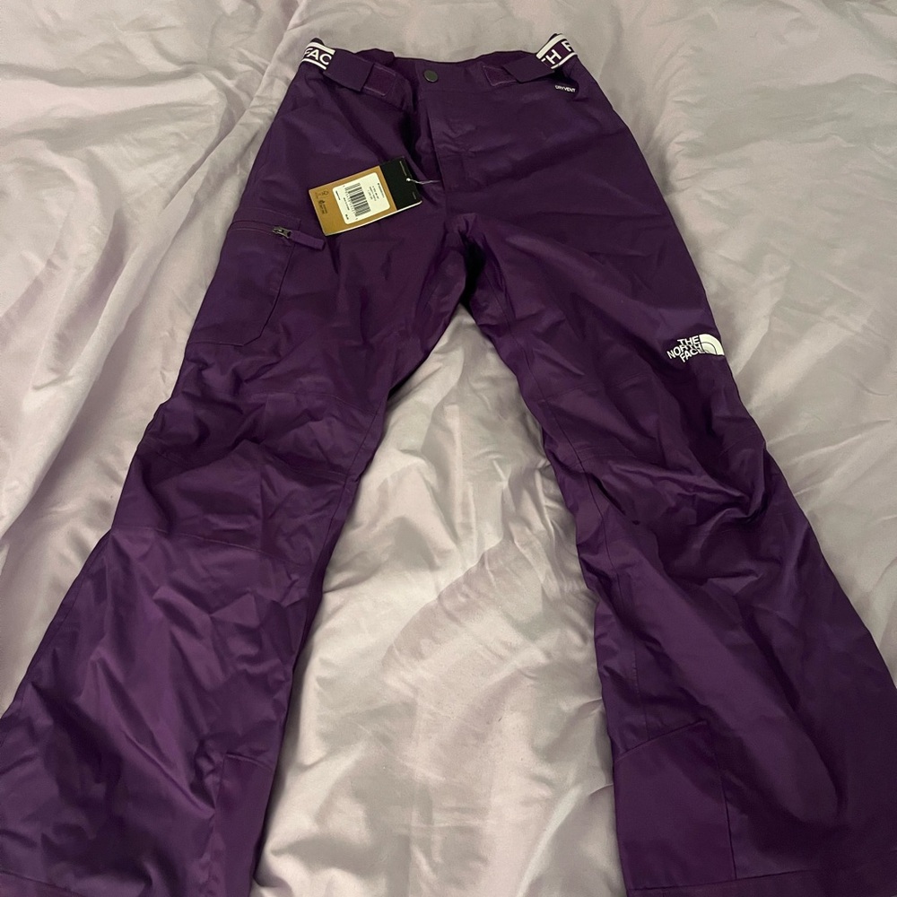 Purple North Face Girls Snow Pants
